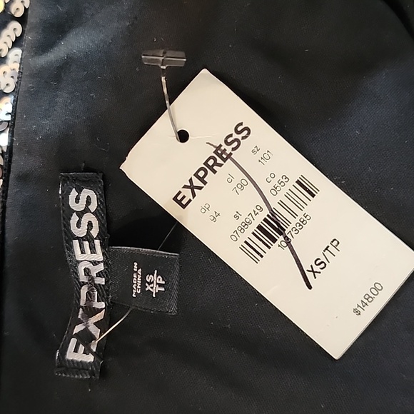 NWT Express Sequin Cutout Fit & Flare Halter Neckline Mini Dress, Size XS - Picture 16 of 17